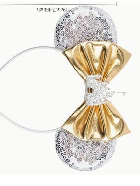 Sparkling Silver and Gold Disney Ears